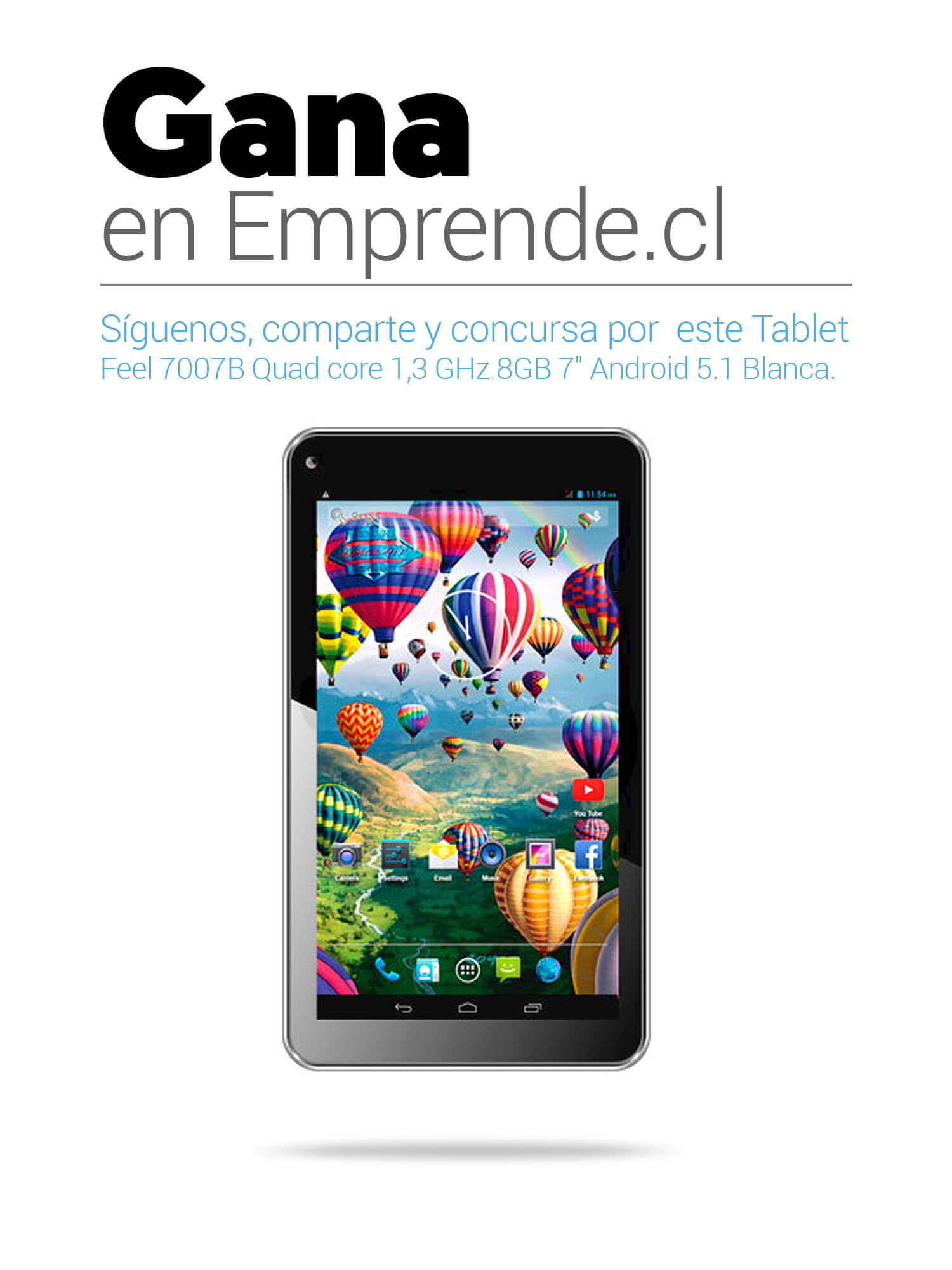 [Facebook] Gana un espectacular tablet con Emprende.cl